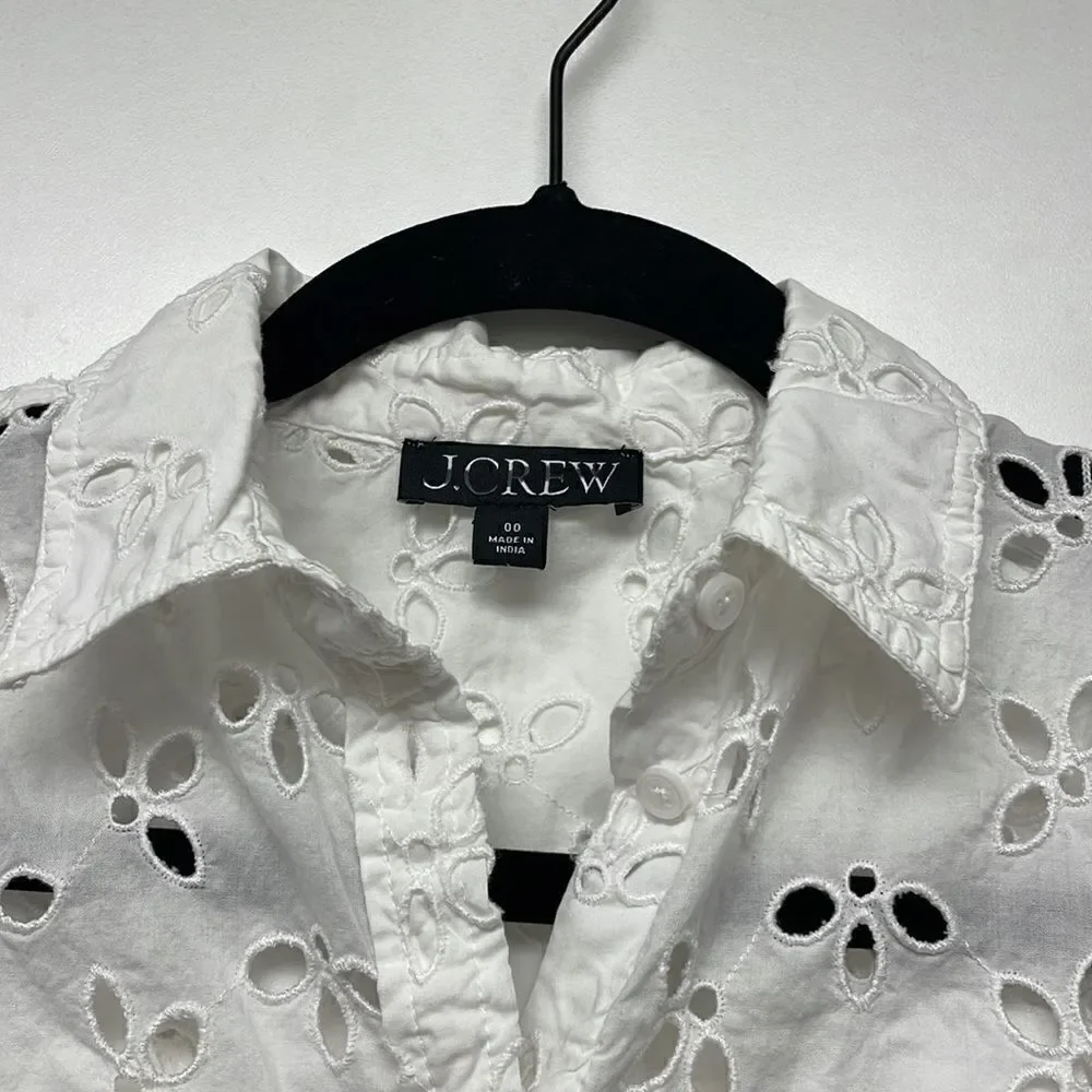 J. Crew Spring garden top in eyelet*